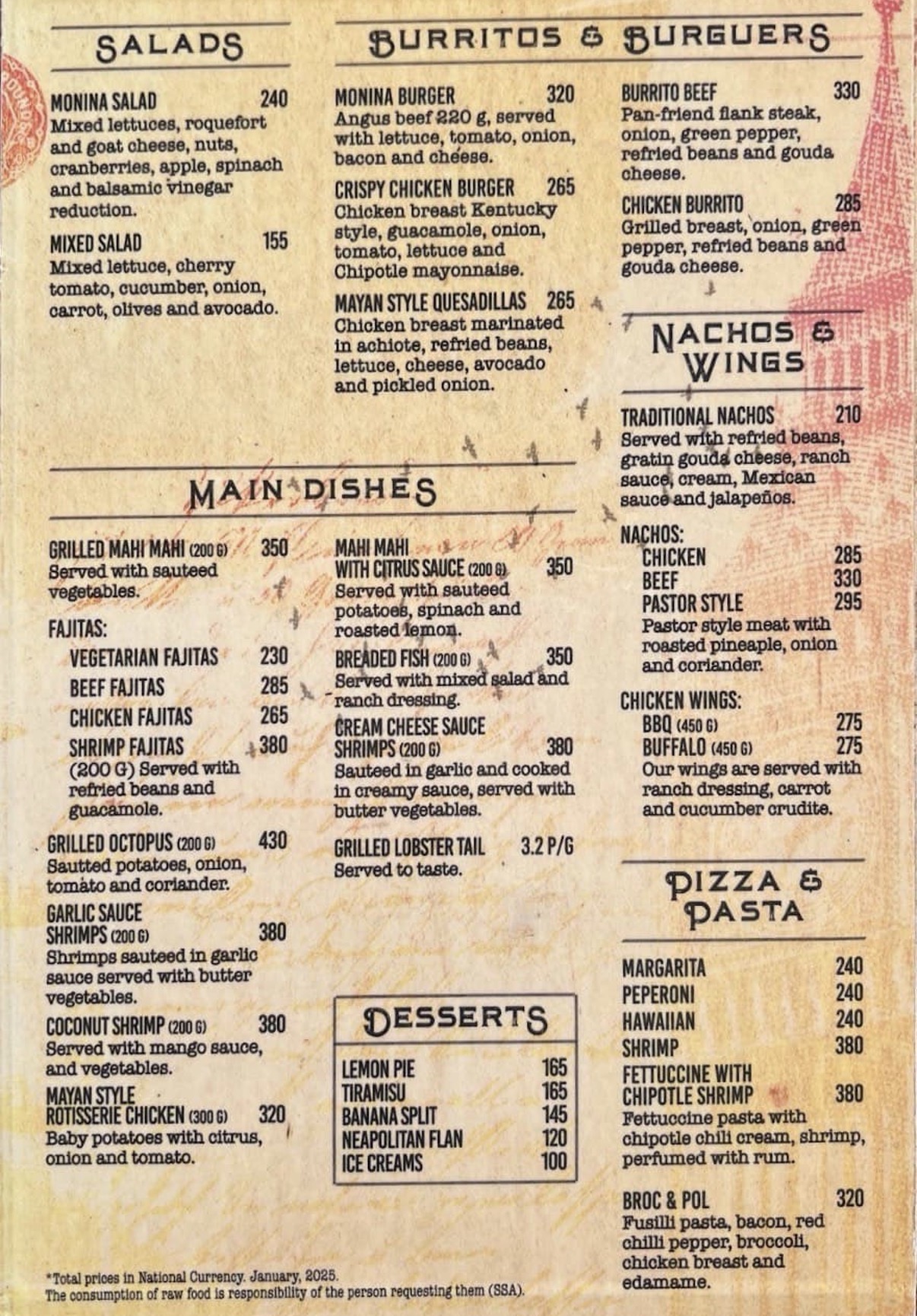 Lunch menu English page 2