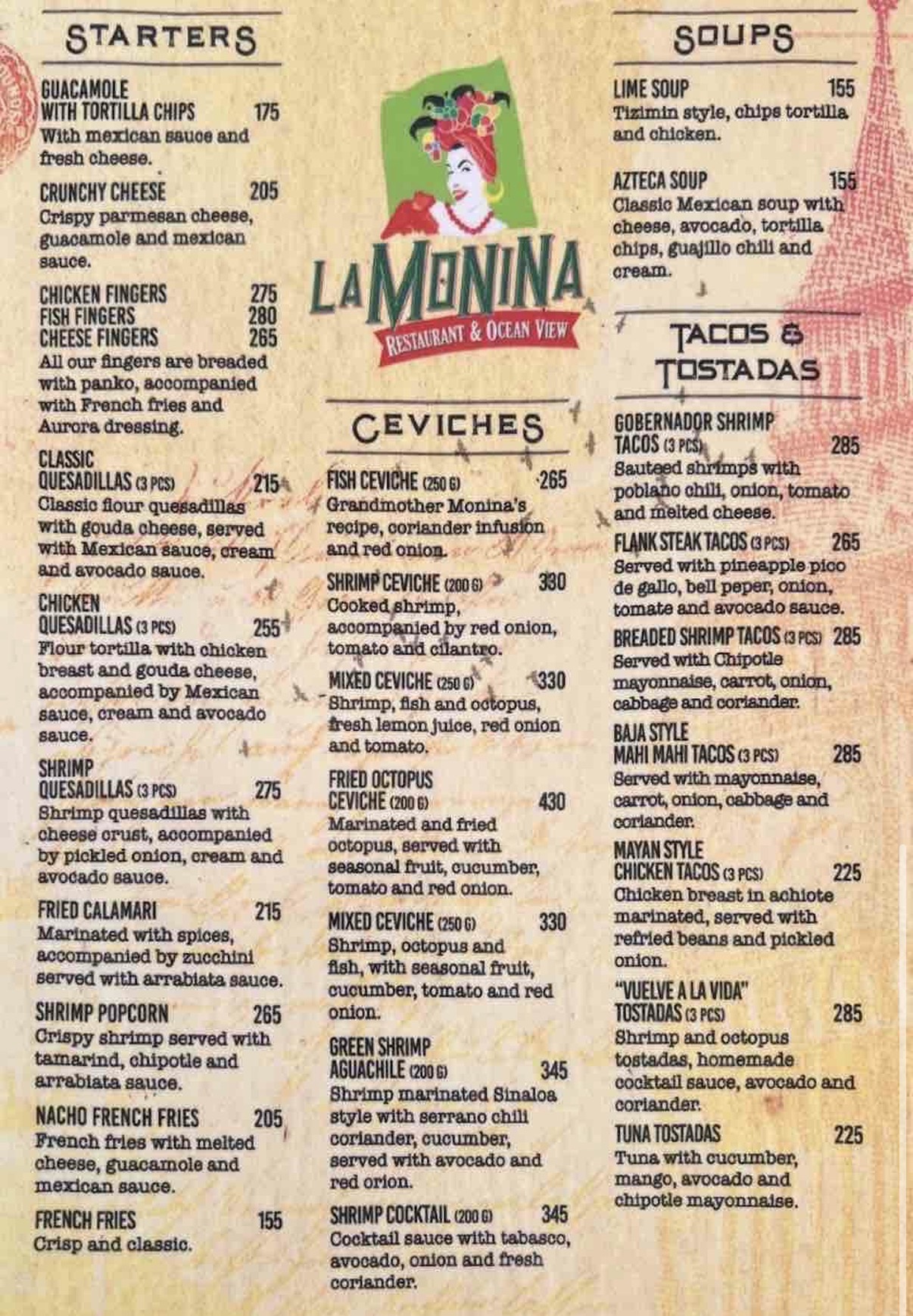 Lunch menu English page 1